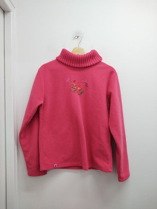 Pull polaire avec col roulé Longboard rose Taille L